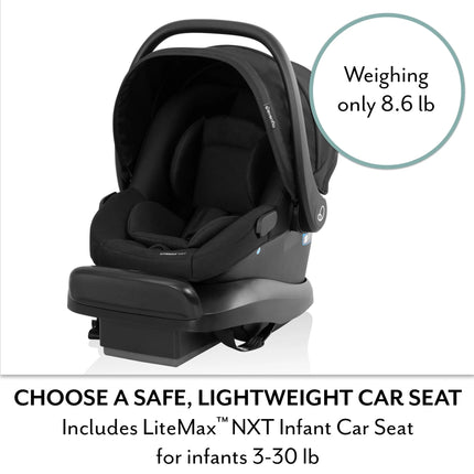 Evenflo Pivot Xpand NXT Travel System featuring LiteMax NXT Infant Car Seat