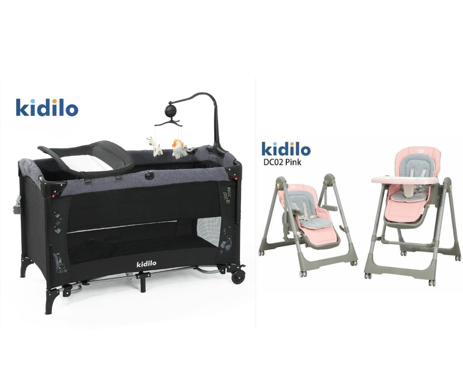 Kidilo Baby Bed UP650X & Kidilo food chair DC02