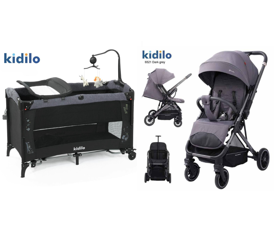 Kidilo Baby Bed UP650X & 6521 Stroller
