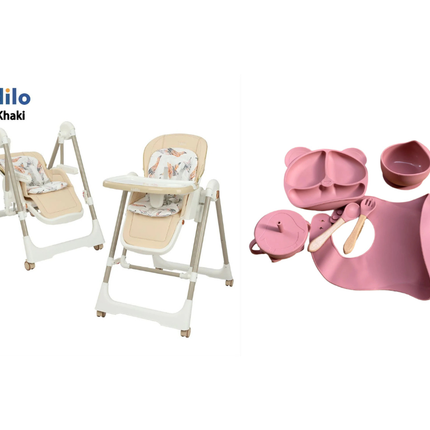 Kidilo Food Chair 11-3 + طقم سيليكون