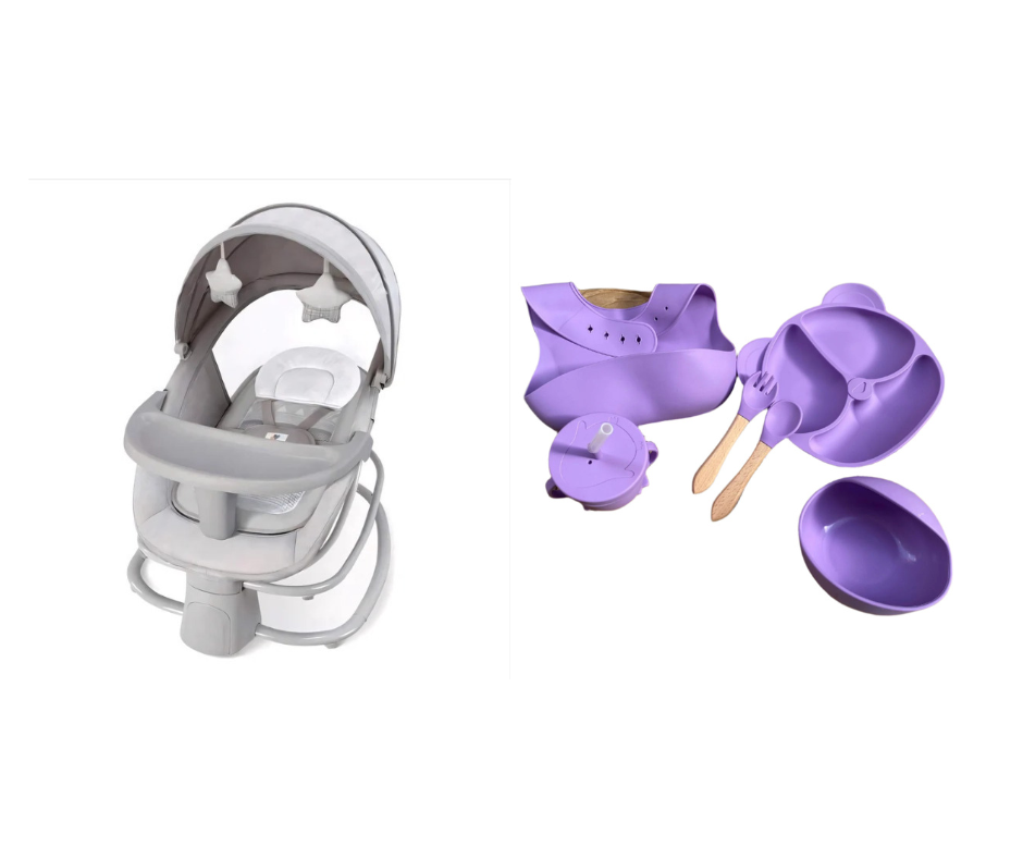 Mastela Baby Bouncer 4 in 1 & طقم سيليكون