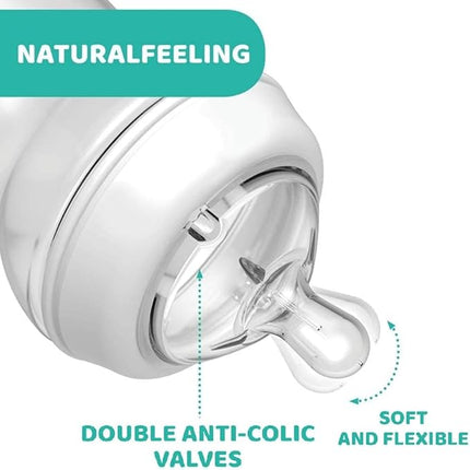 Chicco Natural Feeling Teat 4m+ Adjustable Flow 2 pcs | حلمة رضاعة شيكو ناتشورال فيلينج بتدفق قابل للتعديل عمر 4 أشهر فما فوق،طعتان