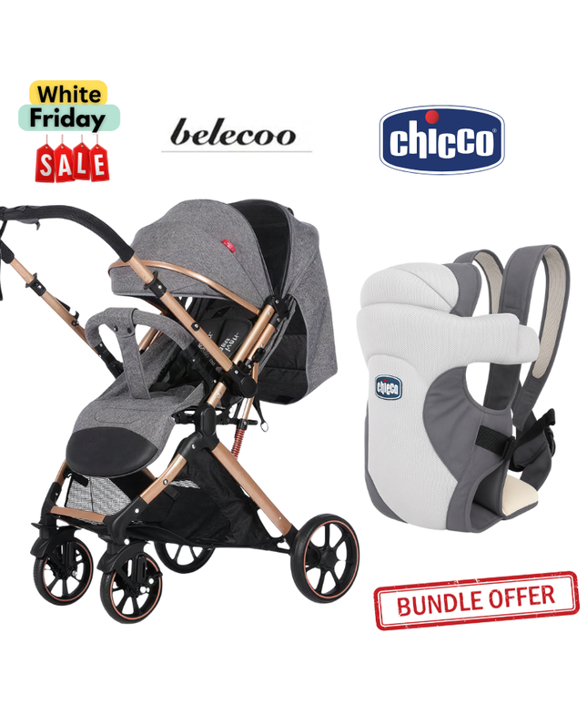 Belecoo Stroller B1 & Chicco Carrier