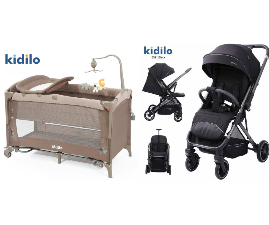 Kidilo Baby Bed UP650X & 6521 Stroller