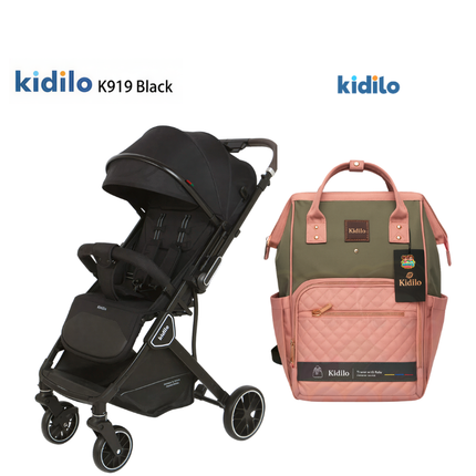 Kidilo Stroller K919 + Kidilo Diaper Bag