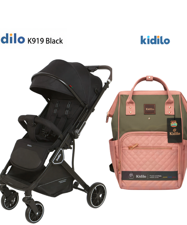 Kidilo Stroller K919 + Kidilo Diaper Bag