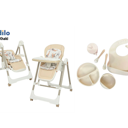 Kidilo Food Chair 11-3 + طقم سيليكون