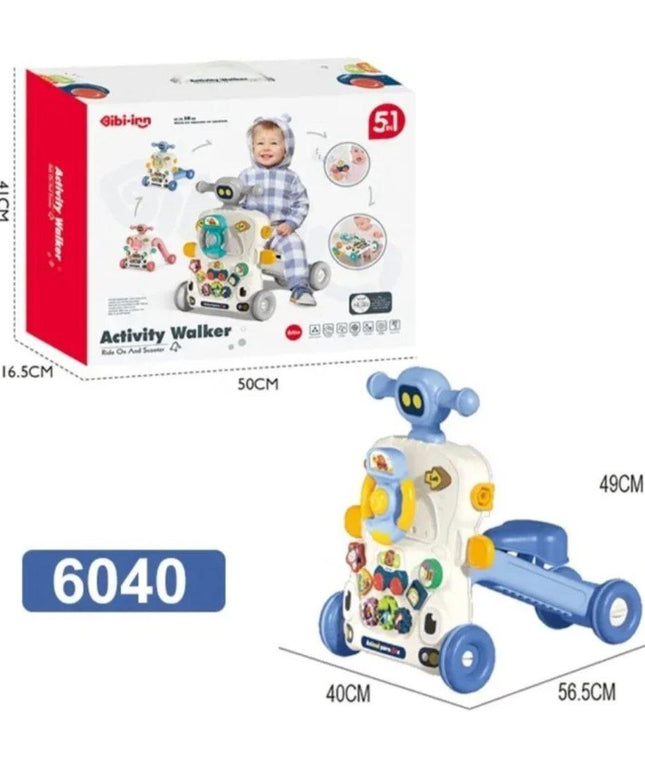 5-in-1 Multifunctional Baby Walker - Activity Walker | مشاية أطفال متعددة الوظائف 5 في 1 - مشاية أنشطة