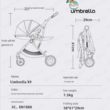 Umbrella stroller x9