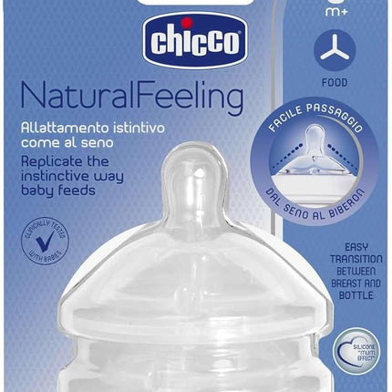 Chicco NATURAL FEELING Teat 6m+ Food Flow 2 pcs