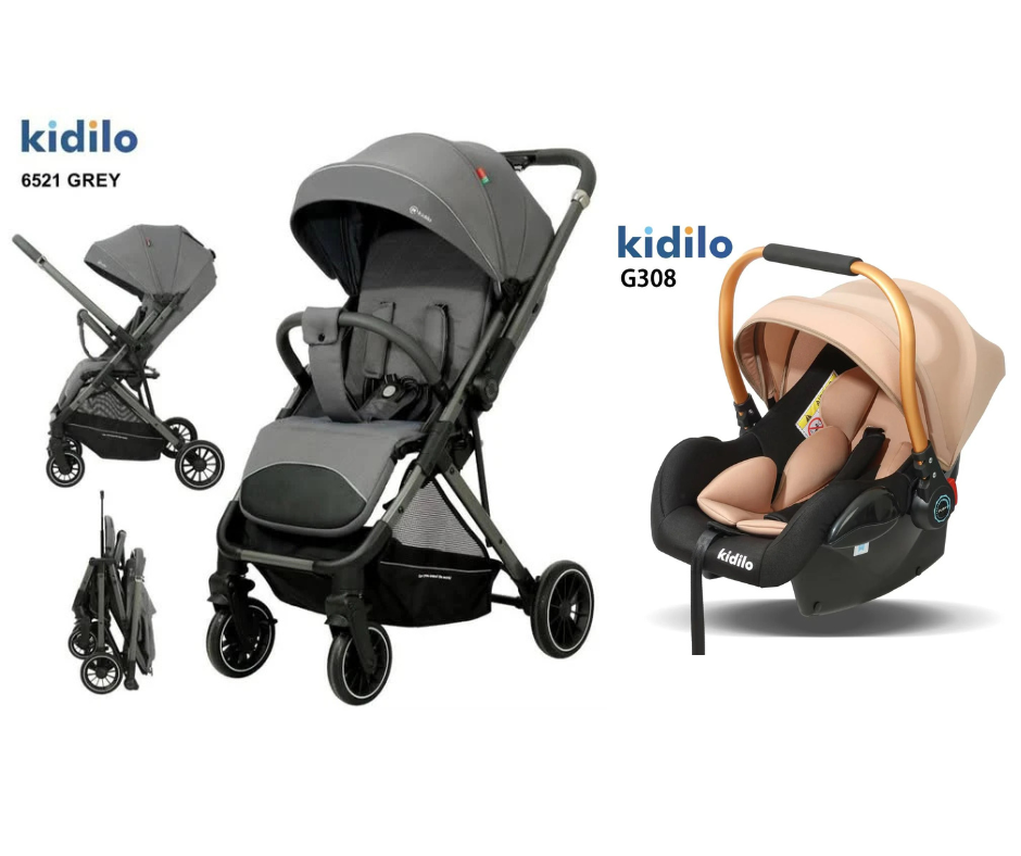 Kidilo Baby Stroller 6521 & Car Seat G308