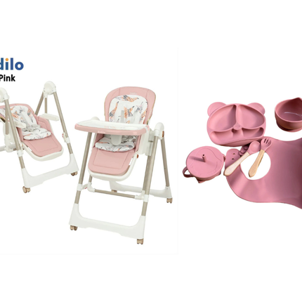 Kidilo Food Chair 11-3 + طقم سيليكون