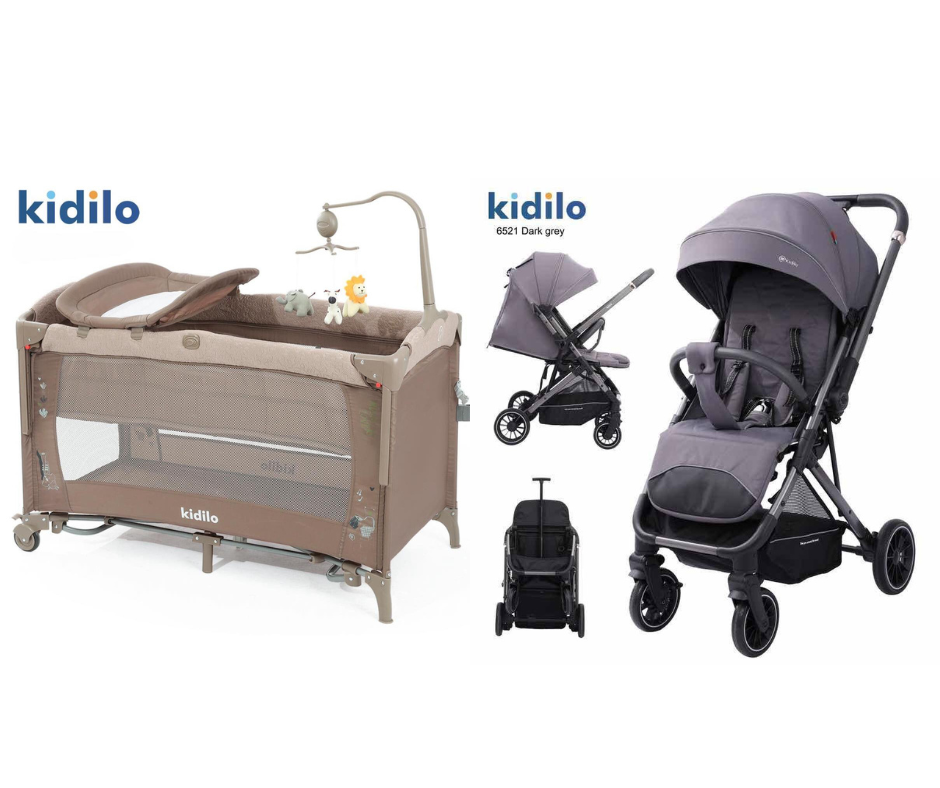 Kidilo Baby Bed UP650X & 6521 Stroller