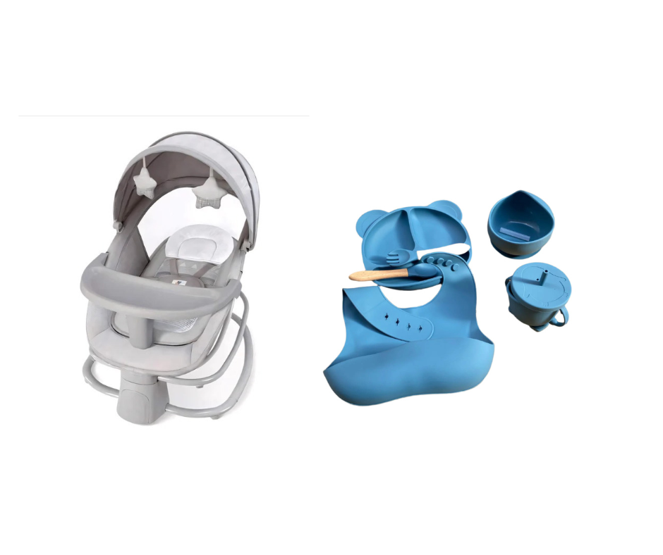 Mastela Baby Bouncer 4 in 1 & طقم سيليكون