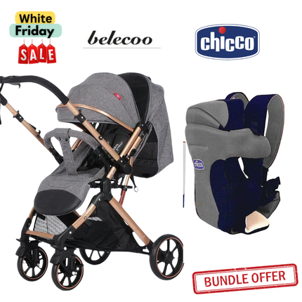 Belecoo Stroller B1 & Chicco Carrier