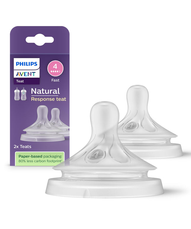 Philips  Avent Natural Response Nipple Flow 4 (3M+) - 2 Pack