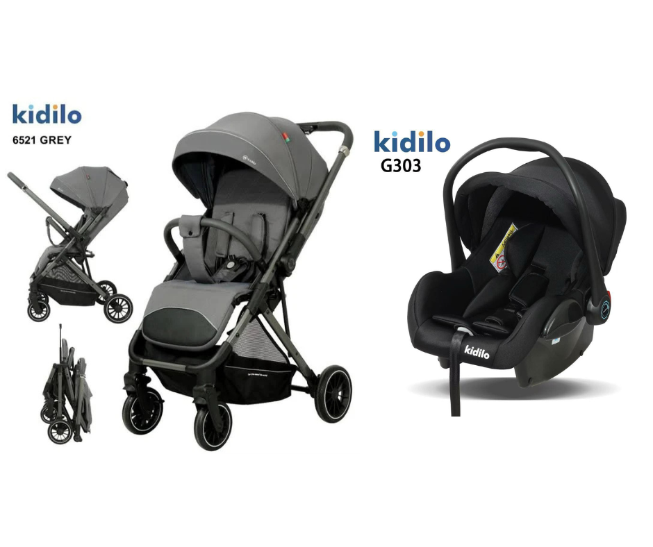 Kidilo Stroller 6521 & Car Seat G303