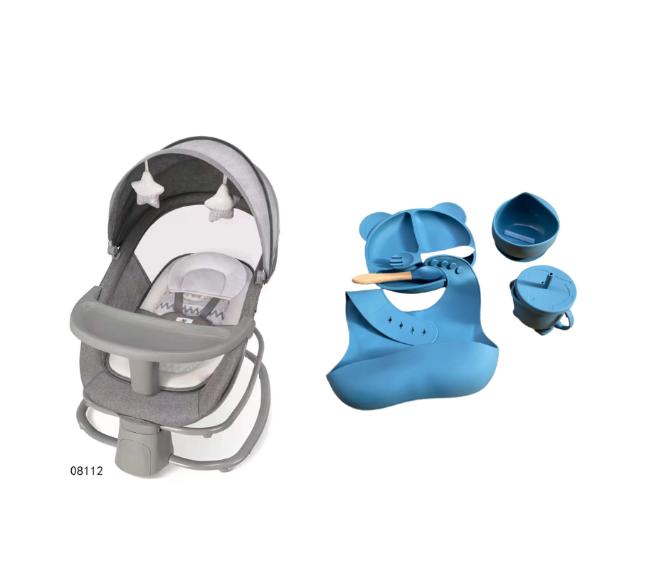 Mastela Baby Bouncer 4 in 1 & طقم سيليكون