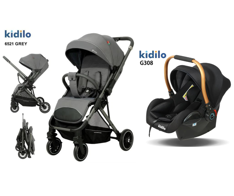 Kidilo Baby Stroller 6521 & Car Seat G308