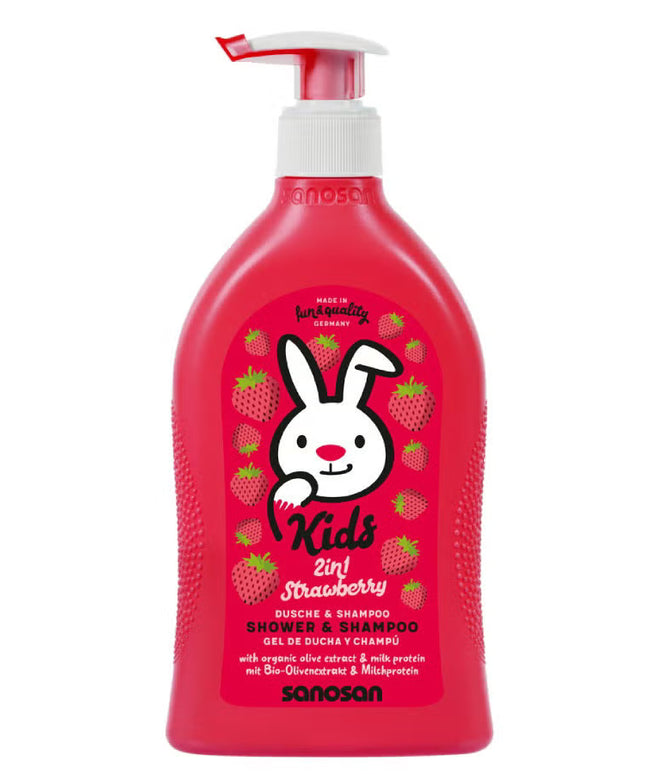 Sanosan Kids Shampoo & Shower Strawberry (SLS Free) 400ml