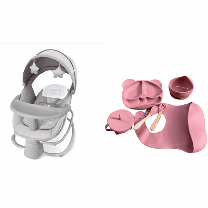 Mastela Baby Bouncer 4 in 1 & طقم سيليكون