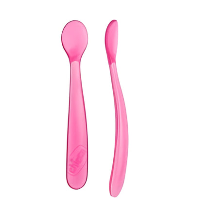 Chicco Soft Silicone Spoon 6M+ | ٢ملعقة سيلكون ماركة شيكو +6 شهور