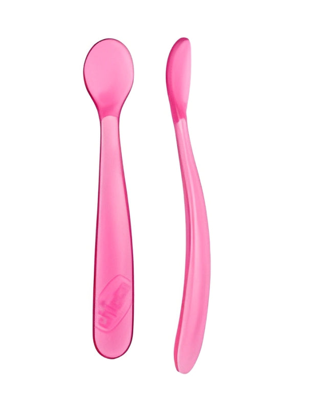 Chicco Soft Silicone Spoon 6M+ | ٢ملعقة سيلكون ماركة شيكو +6 شهور