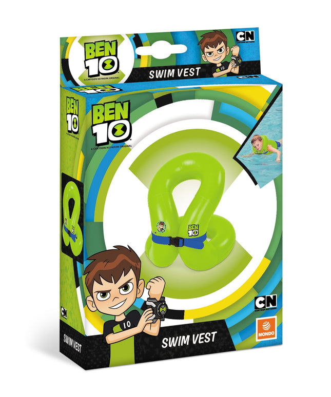 Ben 10 Kids Swim Vest Float | سترة سباحة قابلة للنفخ للأطفال بتصميم بن 10
