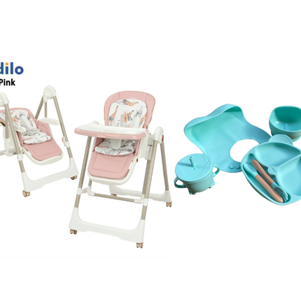 Kidilo Food Chair 11-3 + طقم سيليكون