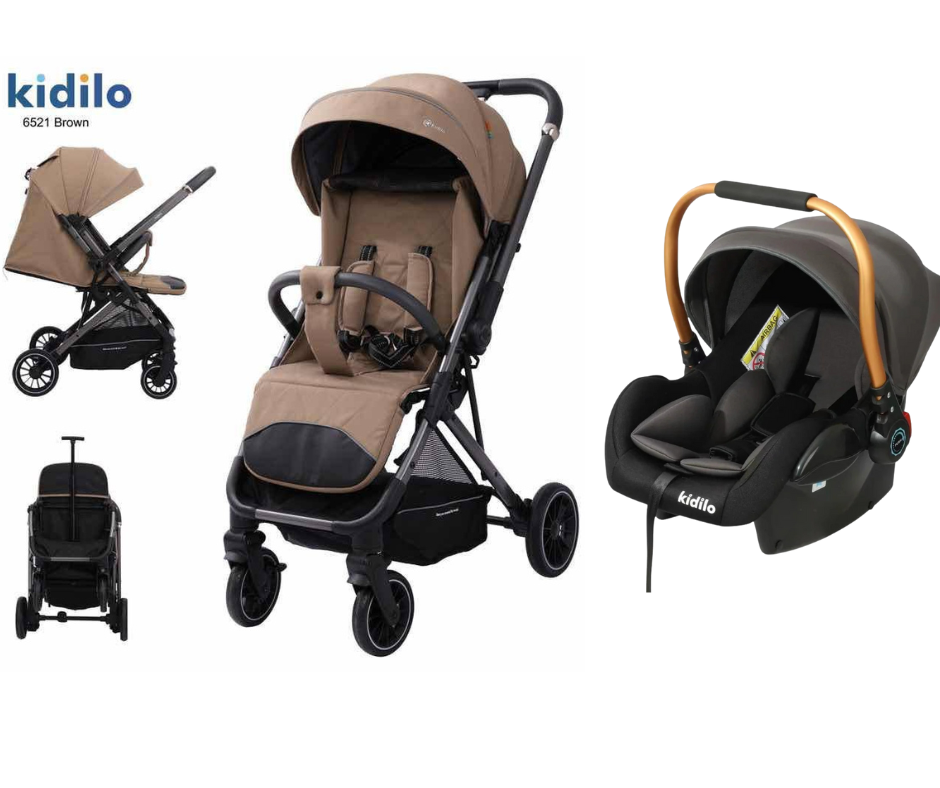 Kidilo Baby Stroller 6521 & Car Seat G308