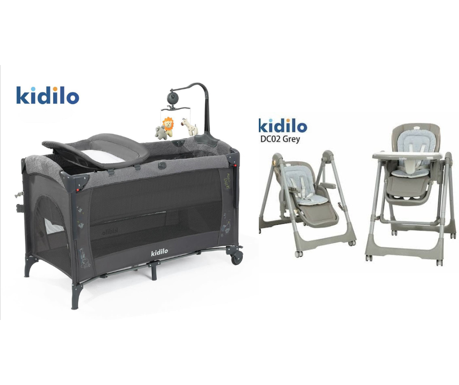 Kidilo Baby Bed UP650X & Kidilo food chair DC02