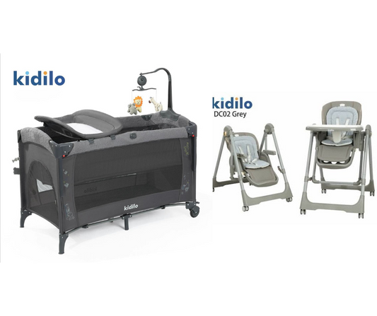 Kidilo Baby Bed UP650X & Kidilo food chair DC02