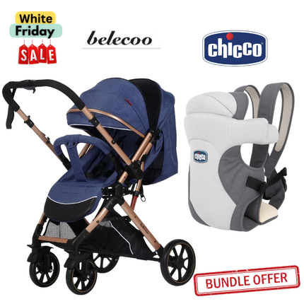 Belecoo Stroller B1 & Chicco Carrier