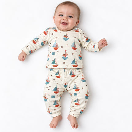 Katjie bodysuit printed boats shape 235