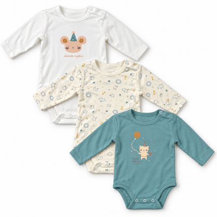 Junior Baby Bodysuit Pack Of 3 6213-81