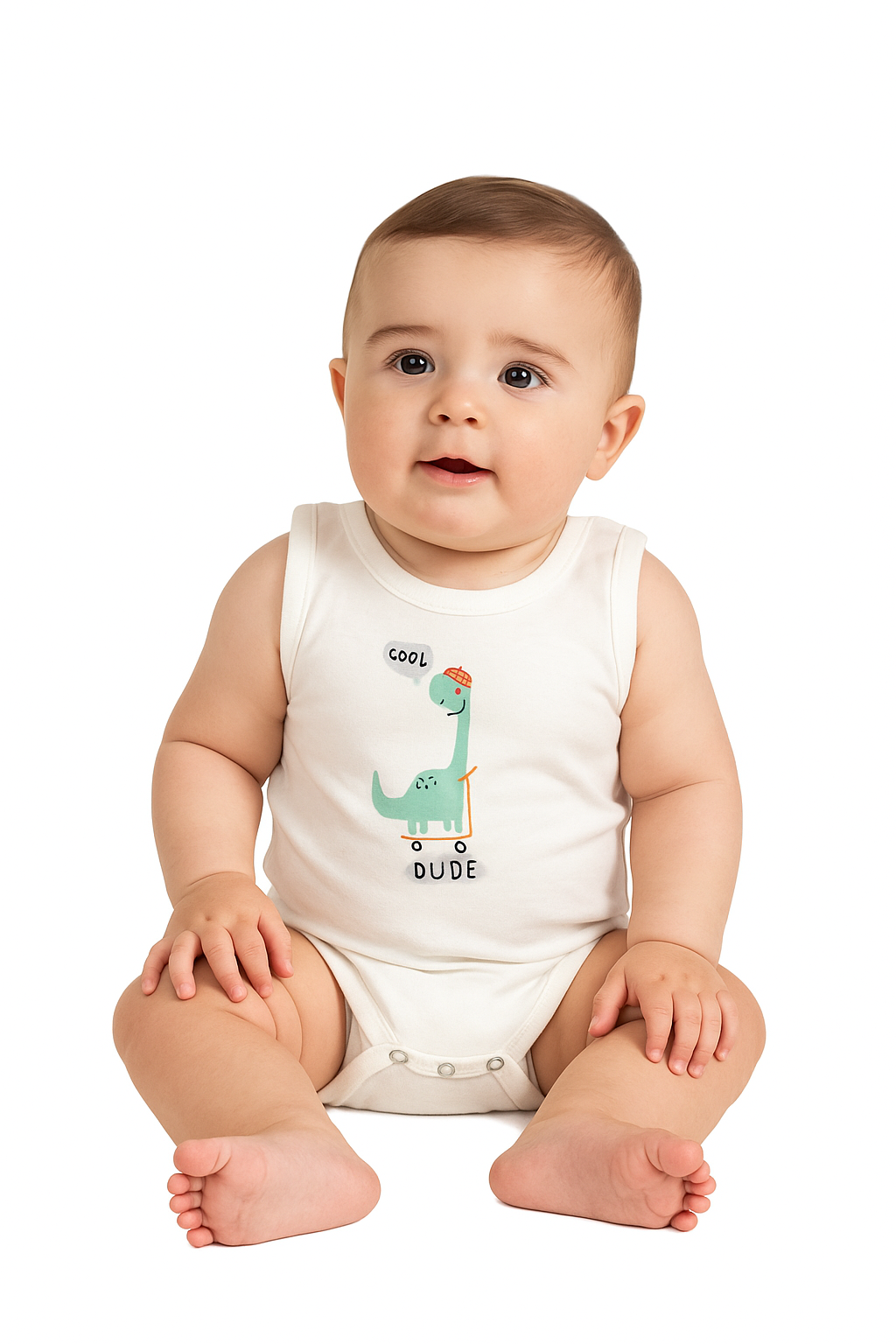 Junior Baby Bodysuit Sleeveless Baby Girl - Green,Animal Print