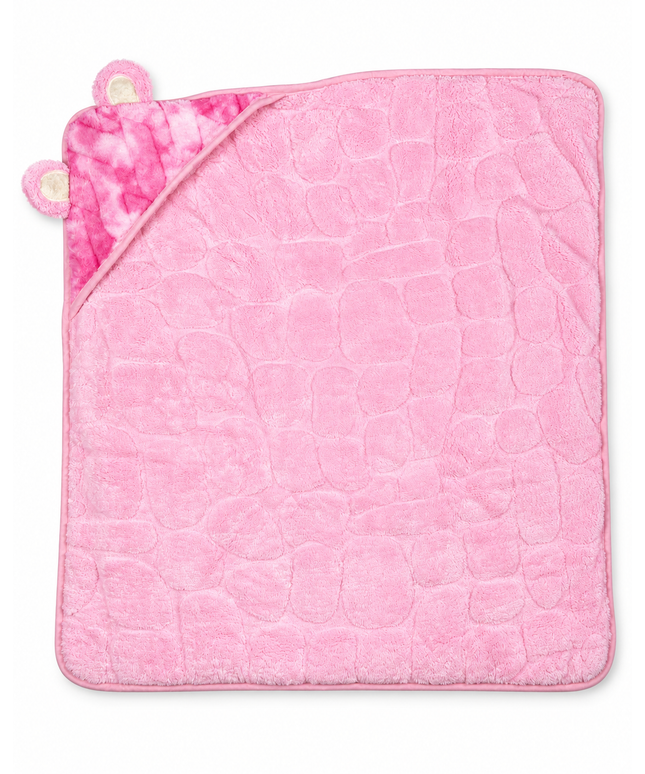 SnuggleCloud Hooded Baby Blanket pink
