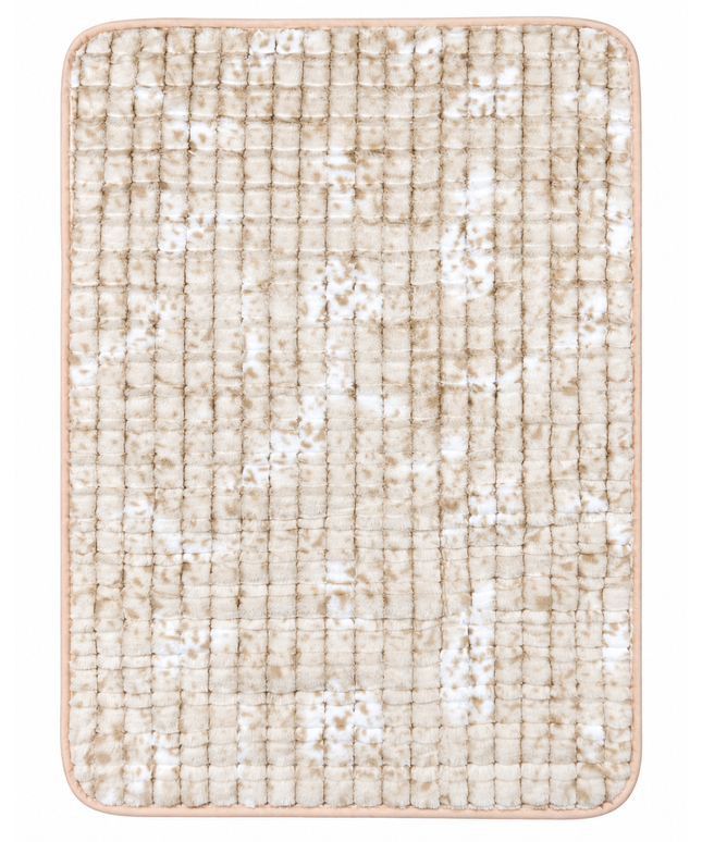 SnuggleCloud Plush Baby Blanket beige 2 faces