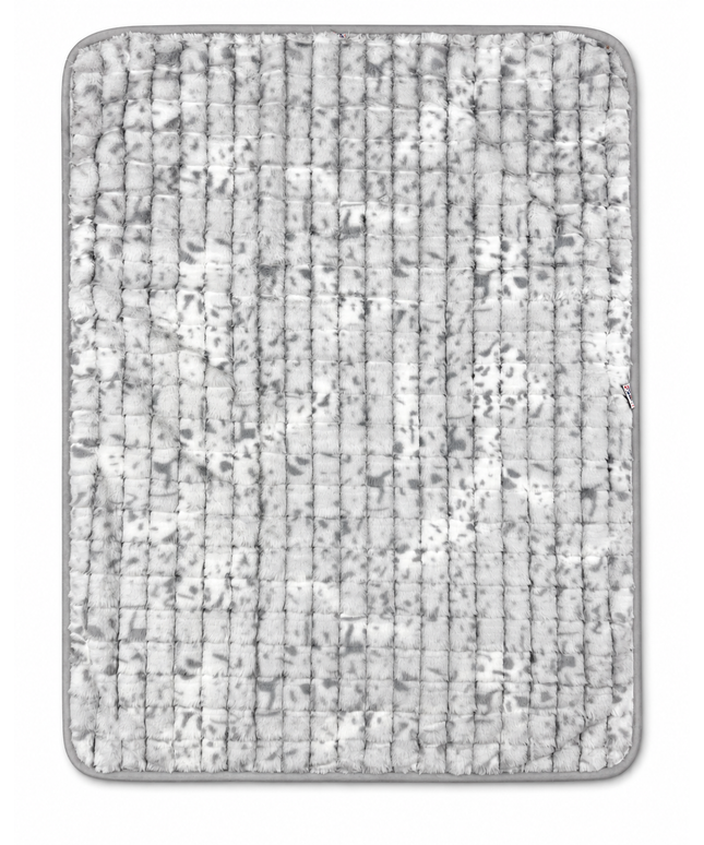 CloudCuddle Plush Baby Blanket grey 2 faces