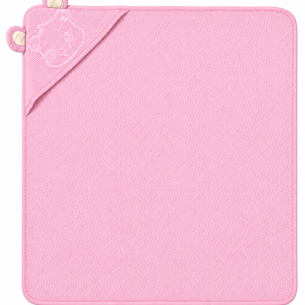 Pink Hooded Baby Blanket – كوفرتة أطفال بينك بغطاء رأس بتصميم الأسد