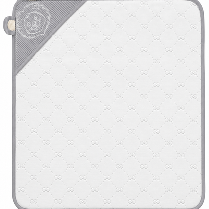 Grey Hooded Baby Blanket – كوفرتة أطفال رمادي بغطاء رأس بتصميم الأسد