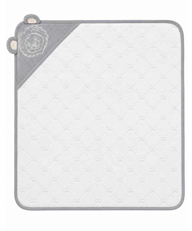 Grey Hooded Baby Blanket