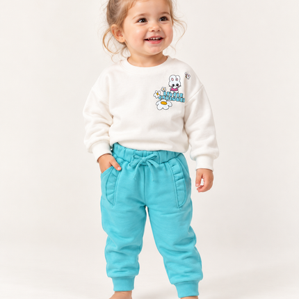 Fleece-Lined Little Explorer Baby Sweatshirt & Jogger Set – طقم أطفال شتوي مبطن سويت شيرت وبنطلون Little Explorer