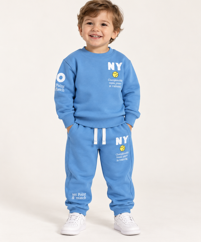 NY Tennis Baby Sweatshirt & Jogger Set - 2