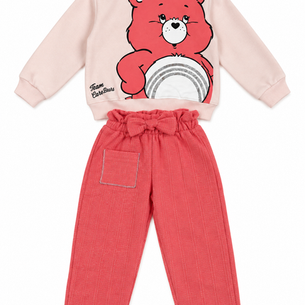 Care Bears Baby Sweatshirt & Wide-Leg Pants Set – طقم أطفال سويت شيرت وبنطلون واسع بتصميم Care Bears