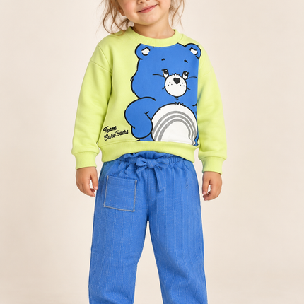 Care Bears Baby Sweatshirt & Wide-Leg Pants Set – طقم أطفال سويت شيرت وبنطلون واسع بتصميم Care Bears