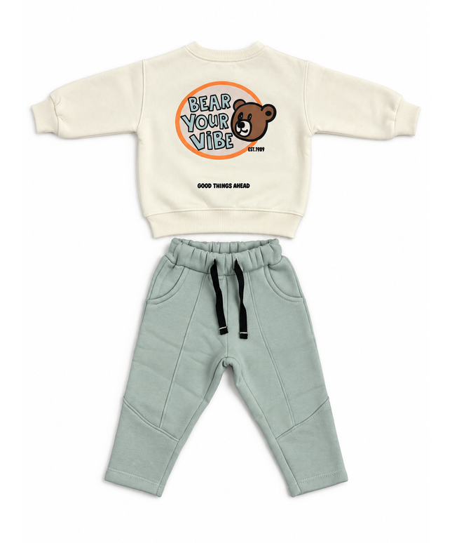 Bear Your Vibe Baby Sweatshirt & Pants Set
