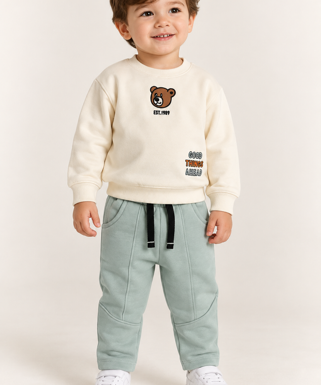 Bear Your Vibe Baby Sweatshirt & Pants Set - 2