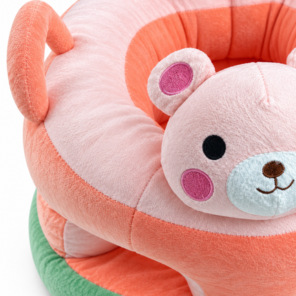 Baby Learn Seat with Bear & Strawberry Design – مسند تعليم الجلوس للأطفال بتصميم الدبدوب والفراولة