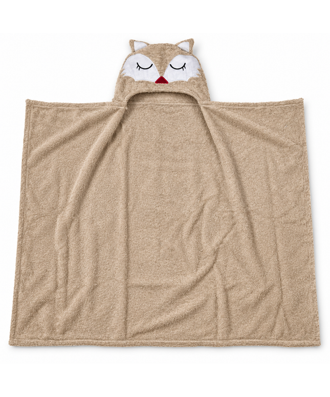 Junior Baby Hooded Bath Towel with Cute Fox Design 4-0605